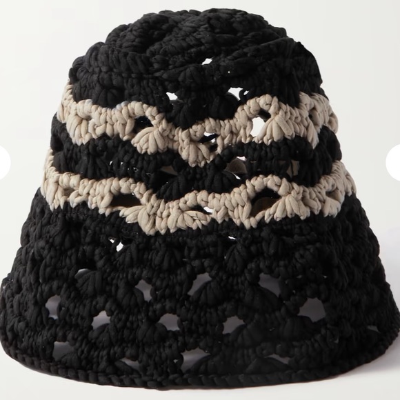 Brunello Cucinelli Two-tone striped crocheted cotton bucket hat - Picture 2 of 9